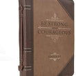 Load image into Gallery viewer, Be Strong & Courageous Joshua 1:9 Faux Leather Brown Bible Cover