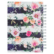 Load image into Gallery viewer, Bless You & Keep You Numbers 6:24-25 White & Pink Floral Wirebound Journal