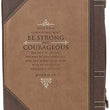 Load image into Gallery viewer, Be Strong & Courageous Joshua 1:9 Faux Leather Brown Bible Cover