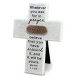 Load image into Gallery viewer, Pray Mark 11:24 Copper Accent Tabletop Cross