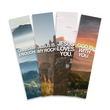 Load image into Gallery viewer, Christian Bookmark Packs (Christ is Enough, Jesus is my Rock, Jesus Loves You, God is with You)