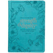 Load image into Gallery viewer, Proverbs 31:25 Strength & Dignity Turquoise Zippered Journal