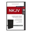 Load image into Gallery viewer, Personalized Custom Text Your Name NKJV Super Giant Print Reference Bible Black Leatherflex