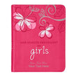 Load image into Gallery viewer, Personalized Custom Text Your Name The One-Minute Devotions for Girls Pink Faux Leather Devotional