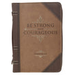Load image into Gallery viewer, Be Strong & Courageous Joshua 1:9 Faux Leather Brown Bible Cover