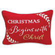 Load image into Gallery viewer, Christmas Begins With Christ, Prayer Pocket Pillow