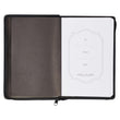 Load image into Gallery viewer, All Things Through Christ Philippians 4:13 Gray Faux Leather Zippered Journal