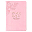 Load image into Gallery viewer, Be Still and Know Psalm 46:10 Slimline Pink Faux Leather Journal