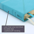 Load image into Gallery viewer, Personalized NASB Comfort Print Thinline Bible Soft Teal Leather Red Letter Edition