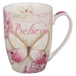 Load image into Gallery viewer, Believe Pink Butterfly Mark 9:23 Mug