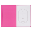 Load image into Gallery viewer, Personalized Journal With God Pink Wreath Faux Leather Matthew 19:26
