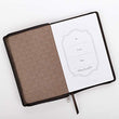 Load image into Gallery viewer, Personalized Strong and Courageous Antiqued Zippered Classic LuxLeather Journal