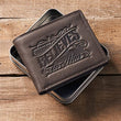 Load image into Gallery viewer, Whoever Believes Brown Leather Wallet In Tin Gift Box