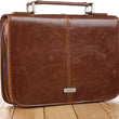 Load image into Gallery viewer, Faith Faux Leather Brown Personalized Bible Cover for Women