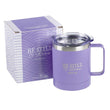 Load image into Gallery viewer, Be Still & Know Psalm 46:10 Lavender Stainless Steel Mug