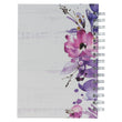Load image into Gallery viewer, Trust in the Lord Proverbs 3:5 Purple Floral Wire-bound Journal