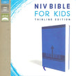 Load image into Gallery viewer, Personalized NIV Bible for Kids Large Print Thinline Leathersoft Blue