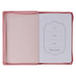 Load image into Gallery viewer, Bless You Numbers 6:24-25 Pink Faux Leather Zippered Journal