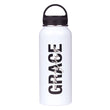 Load image into Gallery viewer, Amazing Grace White Stainless Steel Water Bottle
