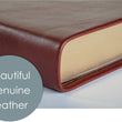 Load image into Gallery viewer, Personalized KJV Large Print Thinline Reference Holy Bible Red Letter Genuine Leather Brown
