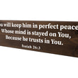 Load image into Gallery viewer, Isaiah 26:3 God Will Keep You In Perfect Peace Wood Decor