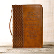 Load image into Gallery viewer, Jeremiah 29:11 Faux Leather Two-Tone Personalized Bible Cover for Women