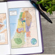 Load image into Gallery viewer, Personalized KJV Deluxe Gift Bible Purple LeatherTouch Red Letter Smythe Sewn Easy-to-Carry Double Column