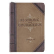 Load image into Gallery viewer, Be Strong & Courageous Joshua 1:9 Two-Tone Brown Faux Leather Journal