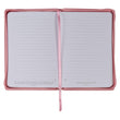 Load image into Gallery viewer, Bless You Numbers 6:24-25 Pink Faux Leather Zippered Journal
