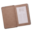 Load image into Gallery viewer, Personalized KJV Holy Bible Giant Print Dark Brown/Tan Faux Leather King James Version