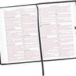 Load image into Gallery viewer, Personalized KJV Holy Bible Black Premium Leather Large Print Thinline
