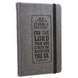 Load image into Gallery viewer, Be Strong Joshua 1:9 FauxLeather Gray Journal