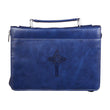 Load image into Gallery viewer, Blue LuxLeather Jeremiah 29:11 I Know The Plans Bible Cover