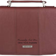Load image into Gallery viewer, Grace Grain Faux Leather Russet Brown Personalized Bible Cover For Women
