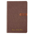 Load image into Gallery viewer, Personalized KJV Standard Holy Bible Patch in Brown Faux Leather