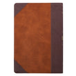 Load image into Gallery viewer, Personalized Custom Text Your Name KJV Brown Portfolio Design Bible Large Print Thinline LuxLeather King James Version