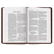 Load image into Gallery viewer, Personalized ESV Thinline Bible TruTone Chocolate/Blue Paisley Band