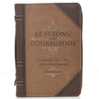 Load image into Gallery viewer, Joshua 1:9 Faux Leather Brown Personalized Bible Cover for Men