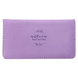 Load image into Gallery viewer, Be Still & Know Psalm 46:10 Purple Faux Leather Checkbook Wallet