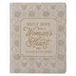 Load image into Gallery viewer, Daily Hope for a Women's Heart Taupe Faux Leather Devotional - Sarah Beth Marr
