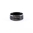 Load image into Gallery viewer, Strength Courage - Joshua 1:9 - Men's Black Cross Ring