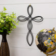 Load image into Gallery viewer, Black Metal Oval Open Decorative Wall Cross