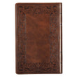 Load image into Gallery viewer, Personalized Custom Text Your Name KJV Deluxe Gift Bible Brown Faux Leather King James Version
