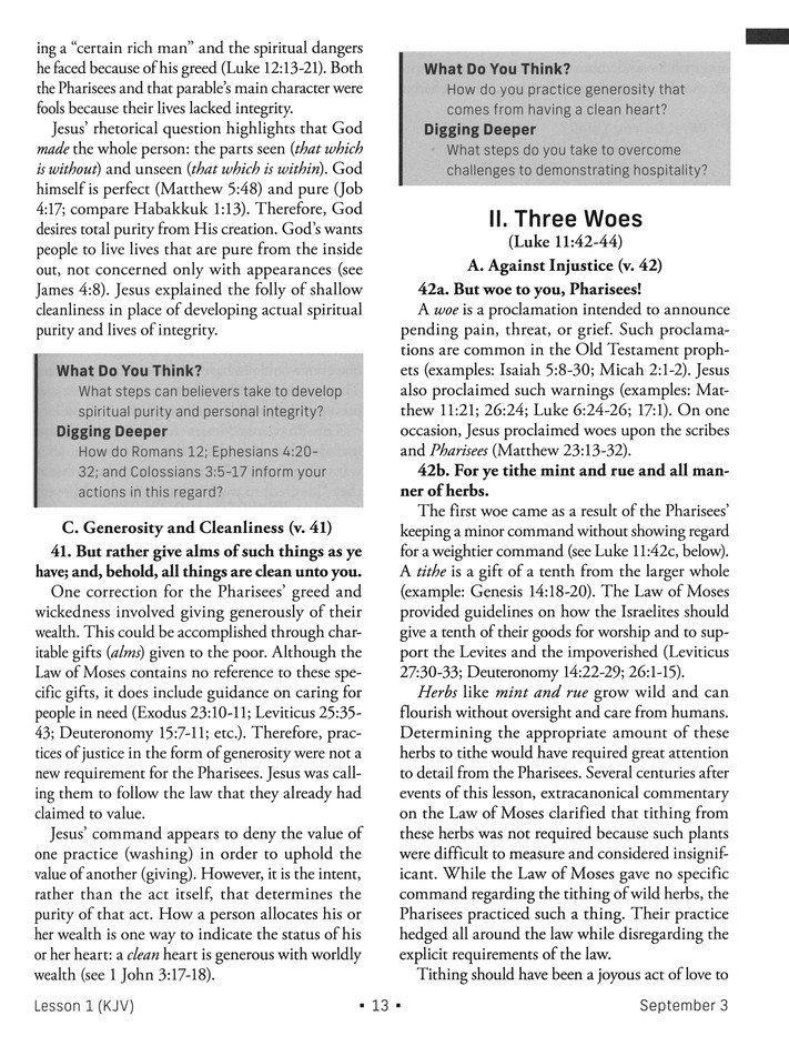 KJV Standard Lesson Commentary, Large Print Edition 2023-2024