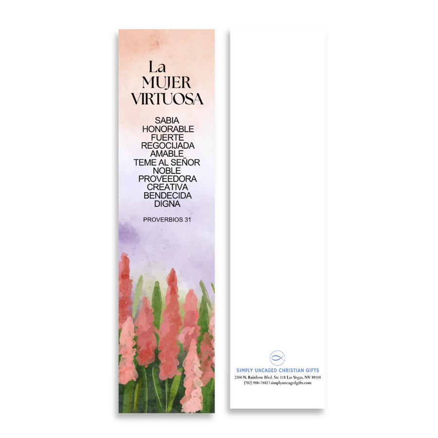 Spanish Proverbs 31 8’X2’ Bookmark for Women | Gift for Virtuous Woman