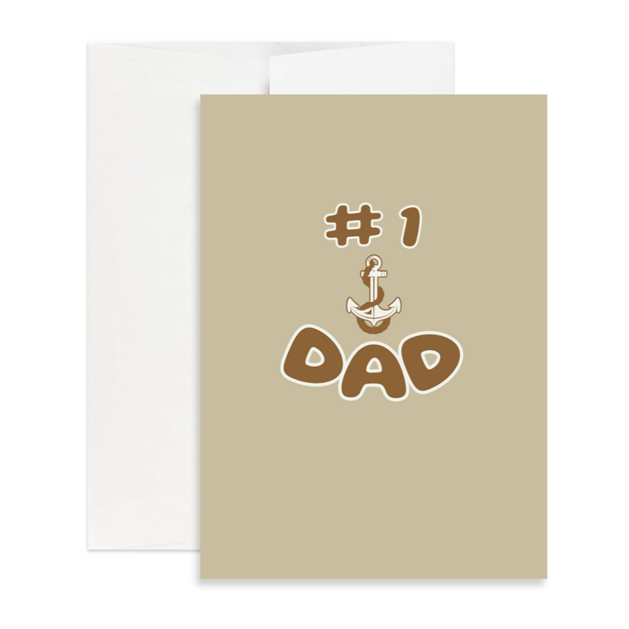 #1 Dad Father's Day Card 5’X7’ | Gift for Dad