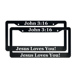 John 3:16 Jesus Loves You! | Christian License Plate Frame