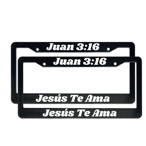 Juan 3:16 Jesús Te Ama | Christian Spanish License Plate Frame