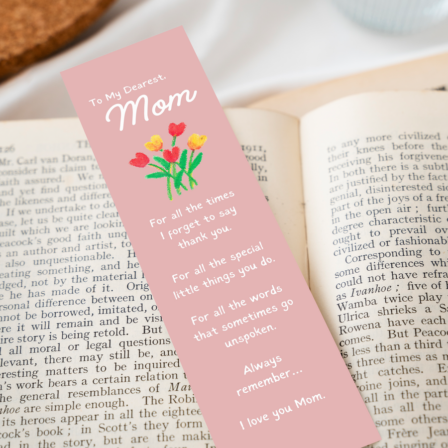 To My Dearest Mom 8’X2’ Bookmark for Mom | Gift for Mothers