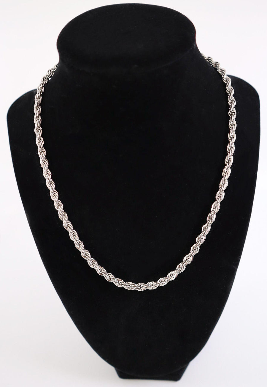 Stainless Steel Twist Chain Rope Necklace